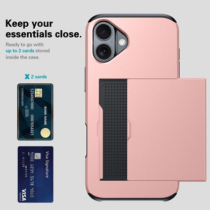For Apple iPhone12/13/14/15/16/17 Plus/Pro/Pro Max Case Card Wallet Slot