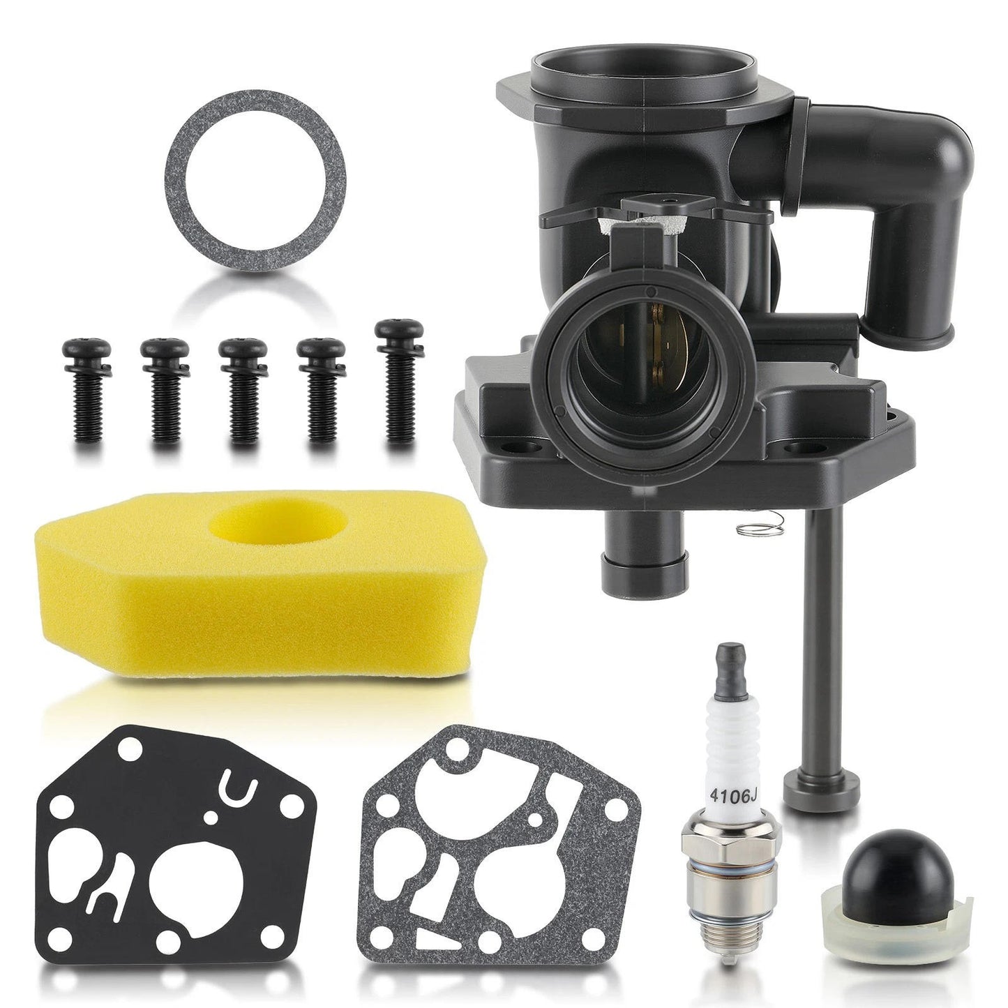 Lawn Mower Carburetor Repair Part for B&S 795469 148CC Engine With Spark Plug