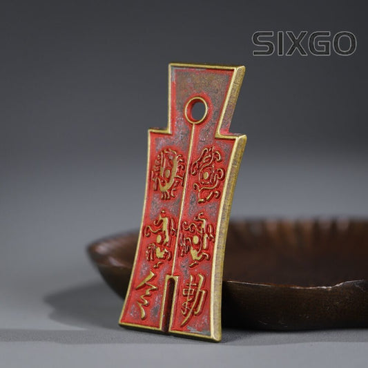 Chinese old Antique Collectible Bronze seal statue KYD6257