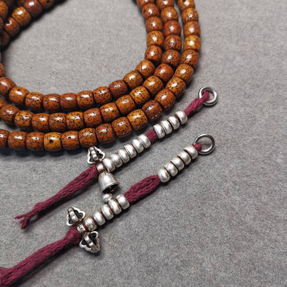 Handmade Tibetan Mala Counters for Prayer Bead Made of Sterling Silver