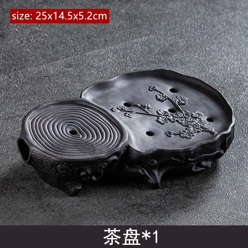 Purple Clay Tea Tray Water Storage Type Tea Sea Zisha Pot Bearing Tea Set Trays