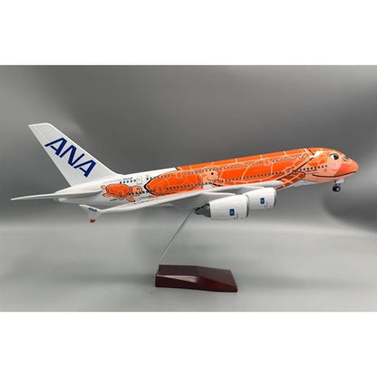 1:160 46CM ANA AIRBUS A380 Passenger Airplane Landing Gear Resin Aircraft Model