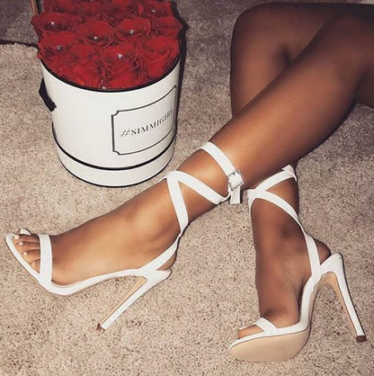 Sexy Ladies Peep Toe Strappy Buckle Sandals Shoes Pumps Party Heels Clubwear ##