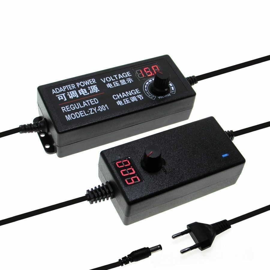 Adjustable Power Adapter AC To DC Power Supply 3V 5V 6V 9V 12V 15V 18V 24V 1A 2A