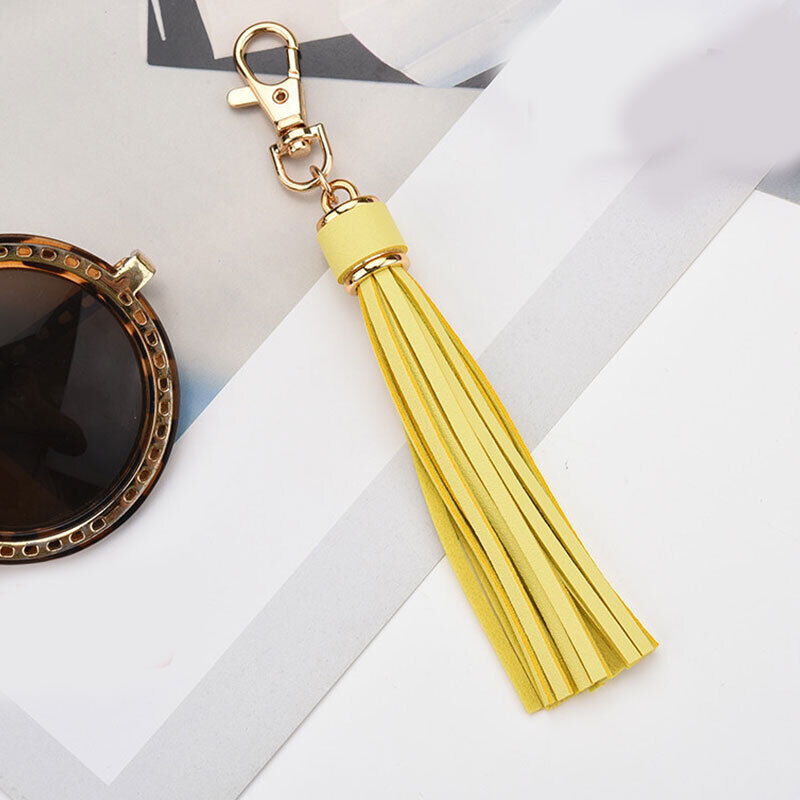 PU Leather Tassel Key Chain Handbag Bag Purse Accessories Pendant Keyring Gift