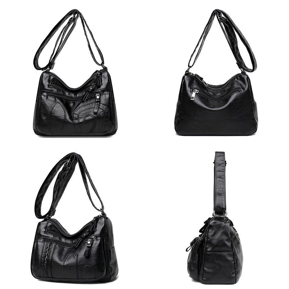 Shoulder Bag Synthetic Leather Luxury Handbag Purse Crossbody Tote Bag Polyester