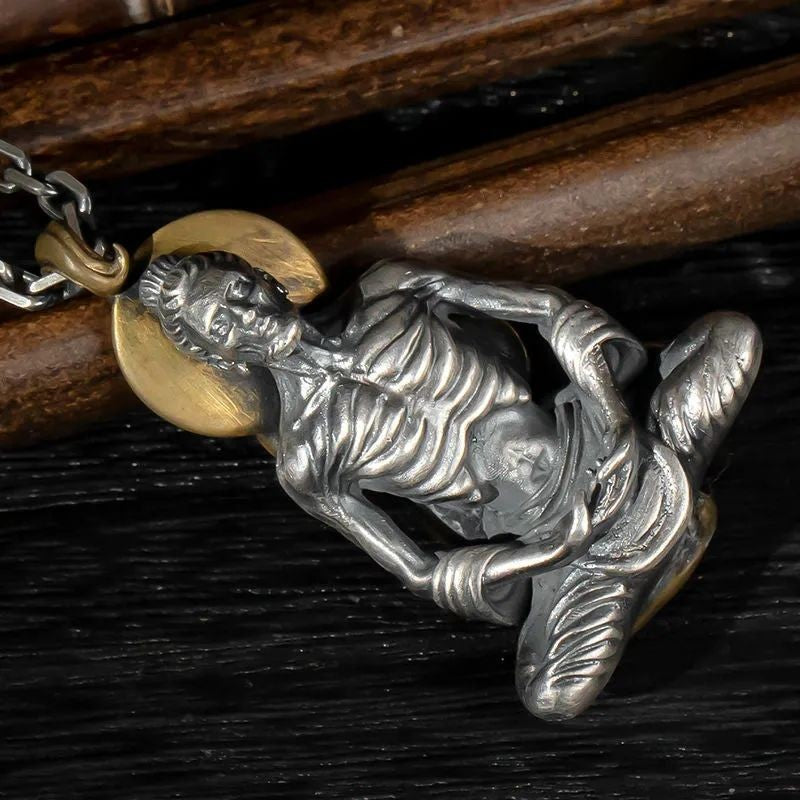 Maitreya Buddha Pendant Necklace Vintage Bodhi Amulet Jewelry Men Lucky Charm