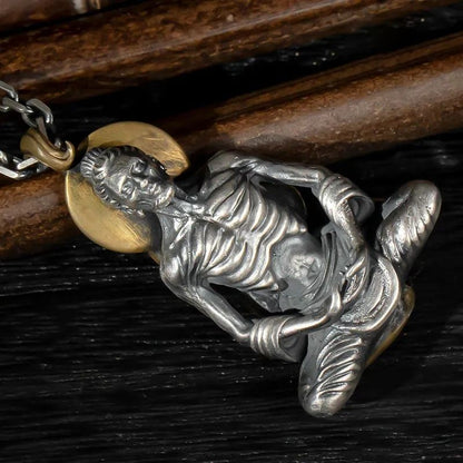 Maitreya Buddha Pendant Necklace Vintage Bodhi Amulet Jewelry Men Lucky Charm