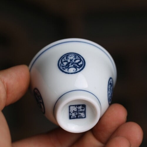Antique Style Porcelain Gaiwan Ceramic Tureen Small Size Matching Tea Cup China