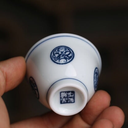 Antique Style Porcelain Gaiwan Ceramic Tureen Small Size Matching Tea Cup China