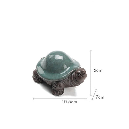 Little Turtle Tea Set Filter Figurine - Handmade Sculpture Kung Fu Tea Set