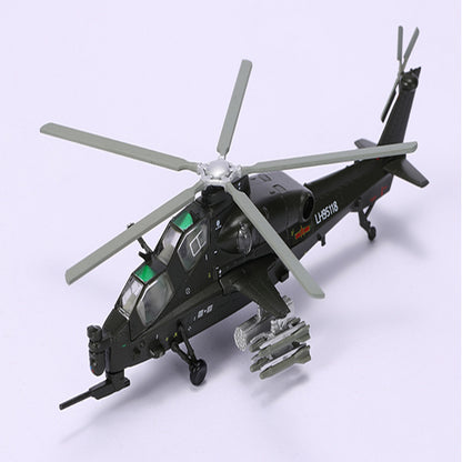 High Simulation 1/100 Chinese Armed WZ-10 Helicopter Model Military Plane