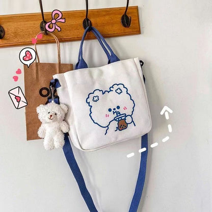 One Strap Shoulder Canvas Bag Fashion Student Backpack Pouch Tote Purse Leisure