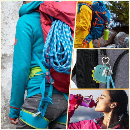 6-Pack Gold Heart Carabiner Clips, Cute Keychain Accessories for Backpacks & Hi