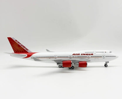 30CM AIR INDIA BOEING 747-400 Passenger Plane Landing Gear Resin Aircraft Model