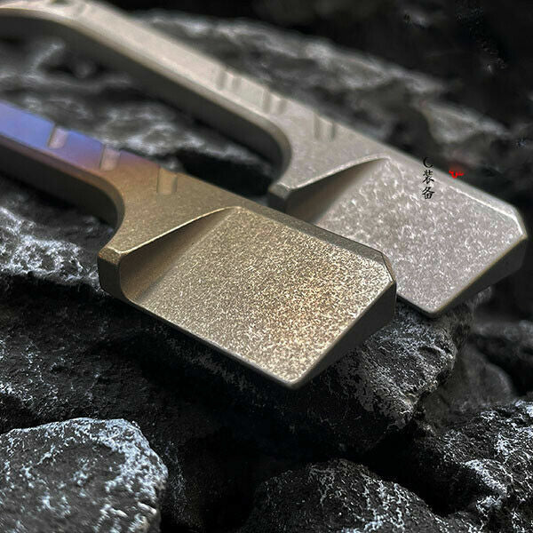 Titanium Crowbar Pry Bar Screwdriver Keychain Pendants EDC Multi-Function Tool
