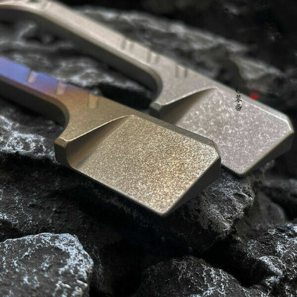 Titanium Crowbar Pry Bar Screwdriver Keychain Pendants EDC Multi-Function Tool