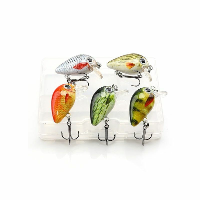 5Pcs/Lot 1.8g 3cm Mini Wobblers/Crankbait Fishing Lures Set Artificial Hard Bait