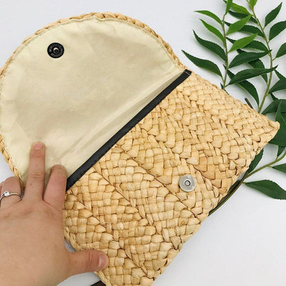 Woven Bag Clutch Bag Large-clip Handmade Bag Mobile Phone Coin Purse 27*16*2CM