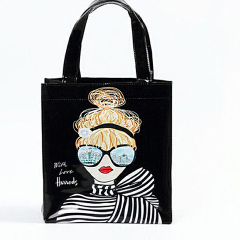 Harrods London Girls Shopper PVC Tote Bag Top-handle Casual Shopping Handbag