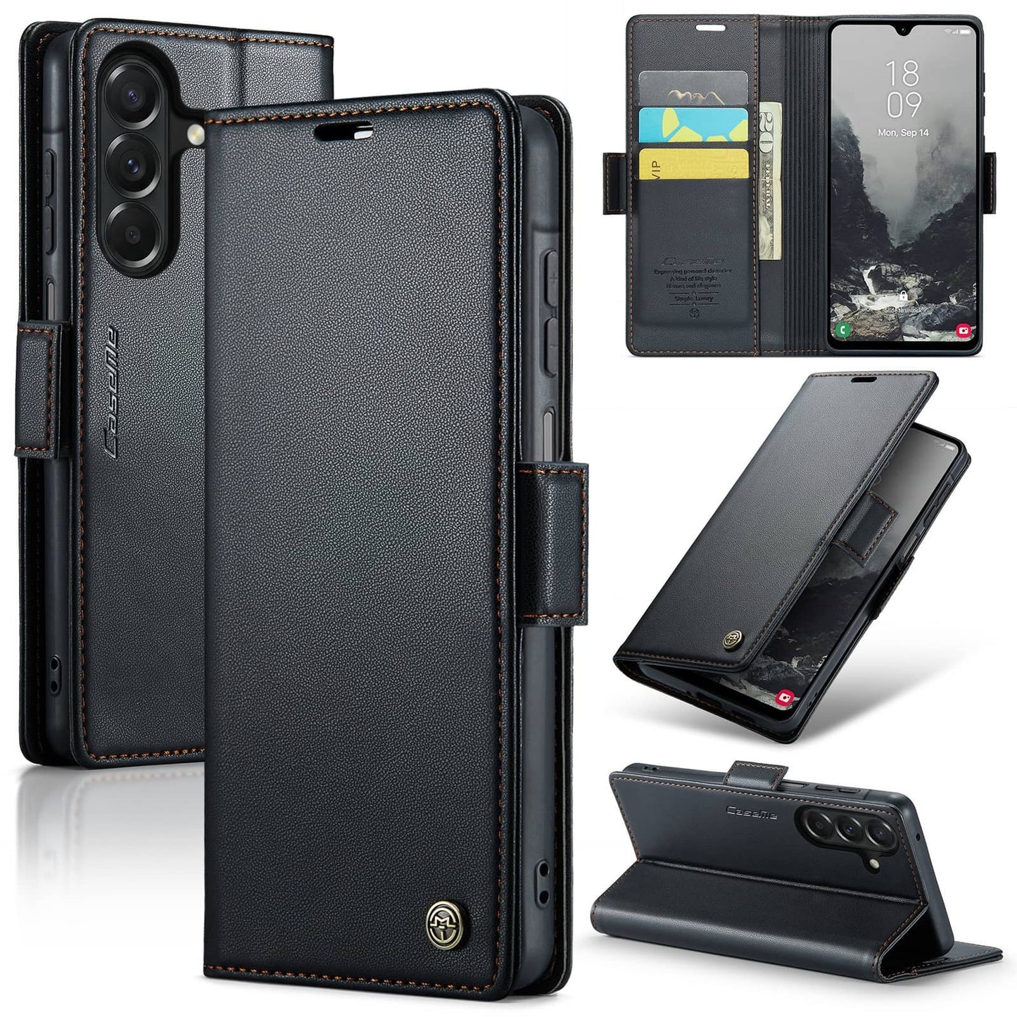 For Samsung Galaxy A27 Wallet Case with Card Holder, RFID Blocking Leather Cover