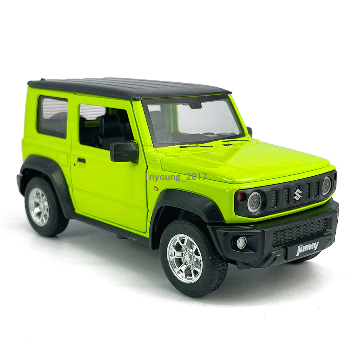 Suzuki Jimny 1:24 Diecast Model Car Toy Vehicle Doors Open Light Sound Green