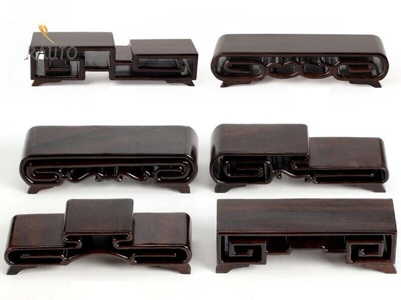 Ebony Wood Display Stand Antique Statue Jewelry Craft Cup Rack Base Photography