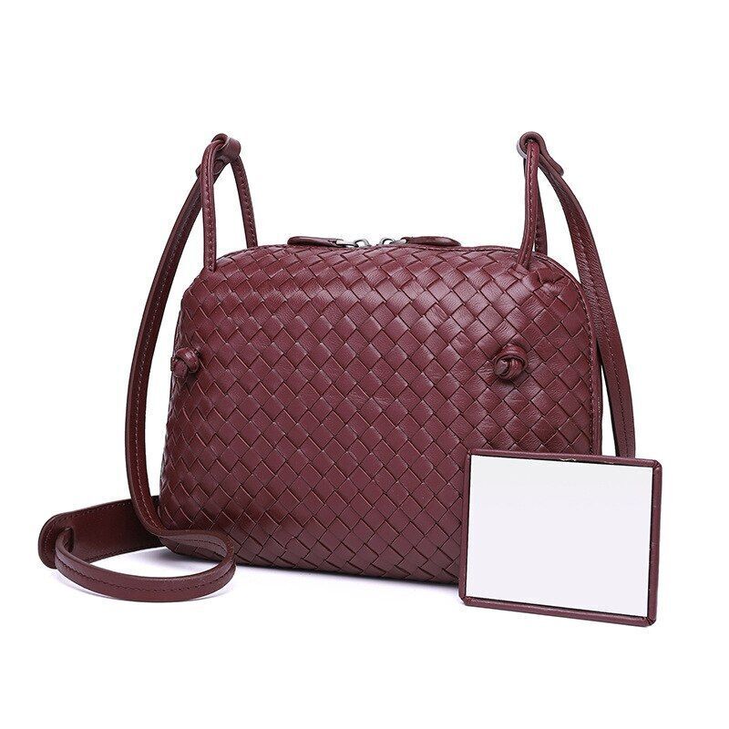 Luxury Shoulder Bag Sheepskin Handmade Woven Crossbody Bags Messenger Purse Bags