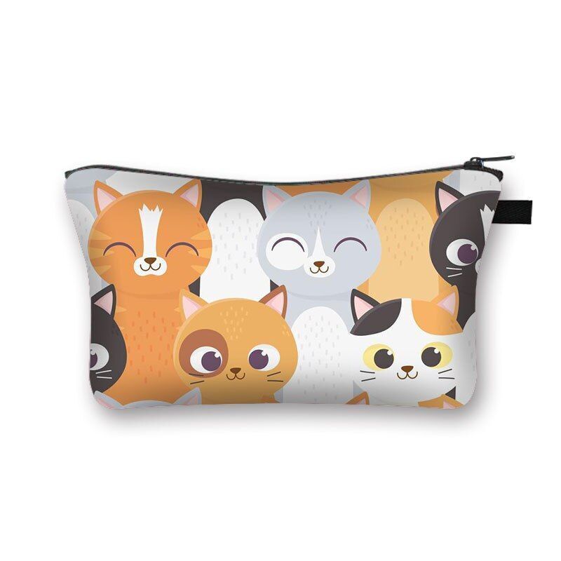 Cosmetic Bag Cartoon Toiletries Purse Small Clutch Makeup Handbag 13*15*21CM 1PC