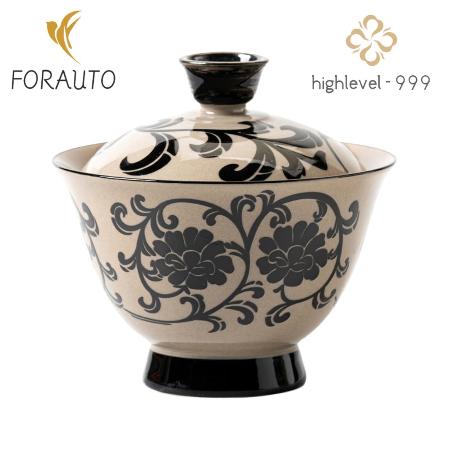 Vintage Green Grey Ceramic Gaiwan Tea Cup 140ml 4.8oz Chinese Kungfu Tea Set