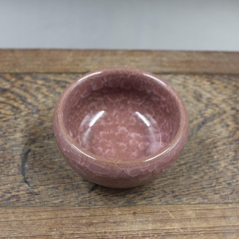 2.24" Chinese Crackles Porcelain Song Guan Kiln Purple Glaze Teacup Cup Collect
