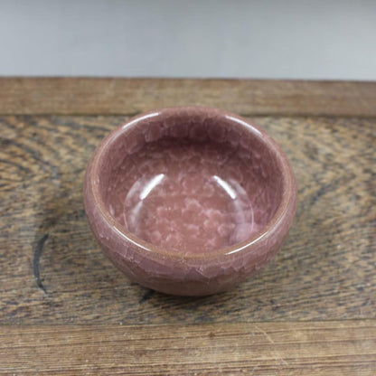 2.24" Chinese Crackles Porcelain Song Guan Kiln Purple Glaze Teacup Cup Collect