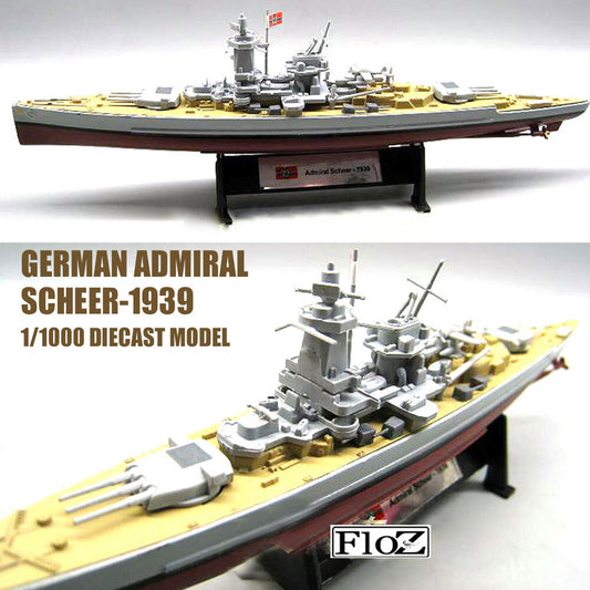 GERMAN ADMIRAL SCHEER-1939 1/1000 diecast model ship