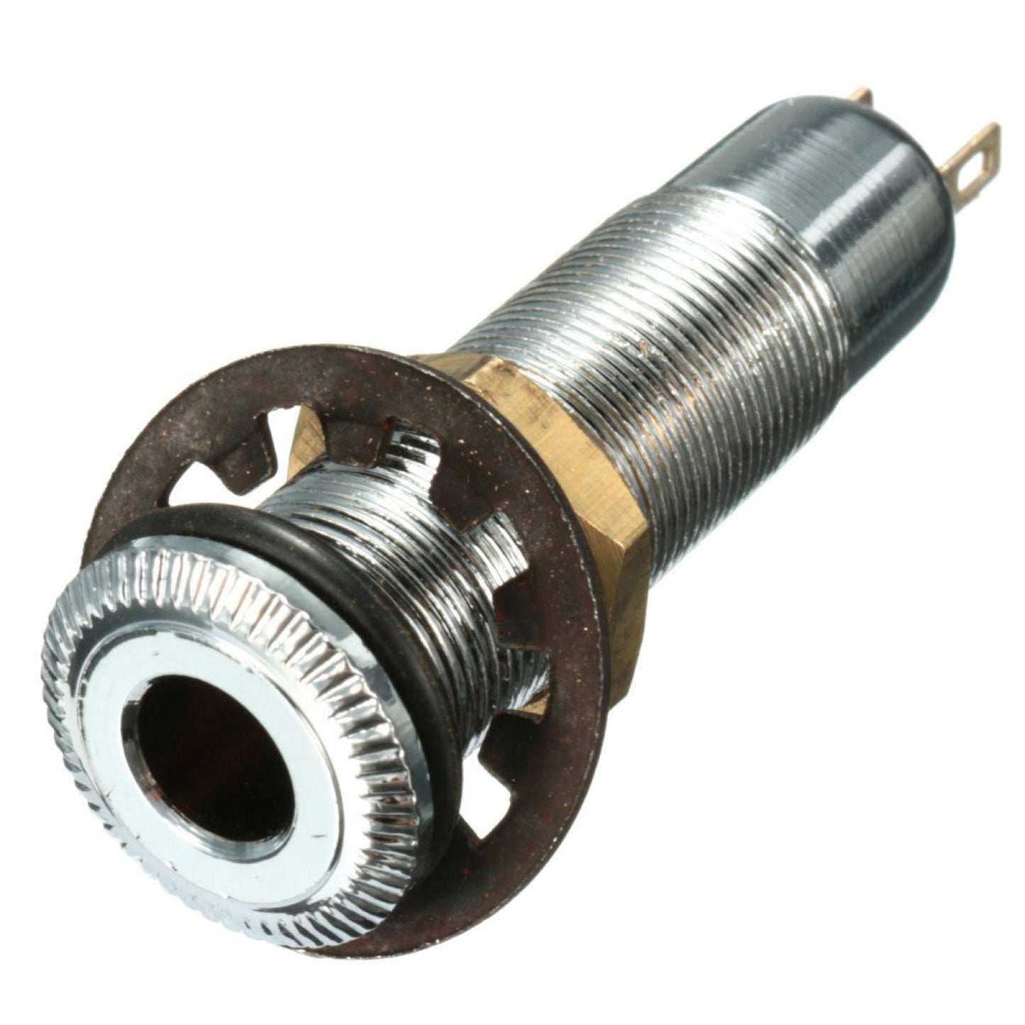 Copper Guitar Jack Mono Active Barrel Jack Socket for Electric Guitar Bass