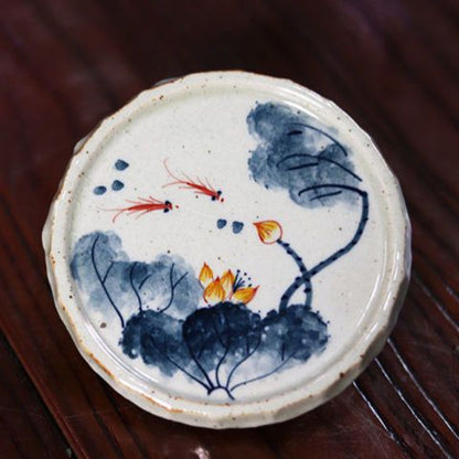 Jingdezhen Ceramic Hand-painted Cup Mat Tea Set Accessories Tea Tray Mat