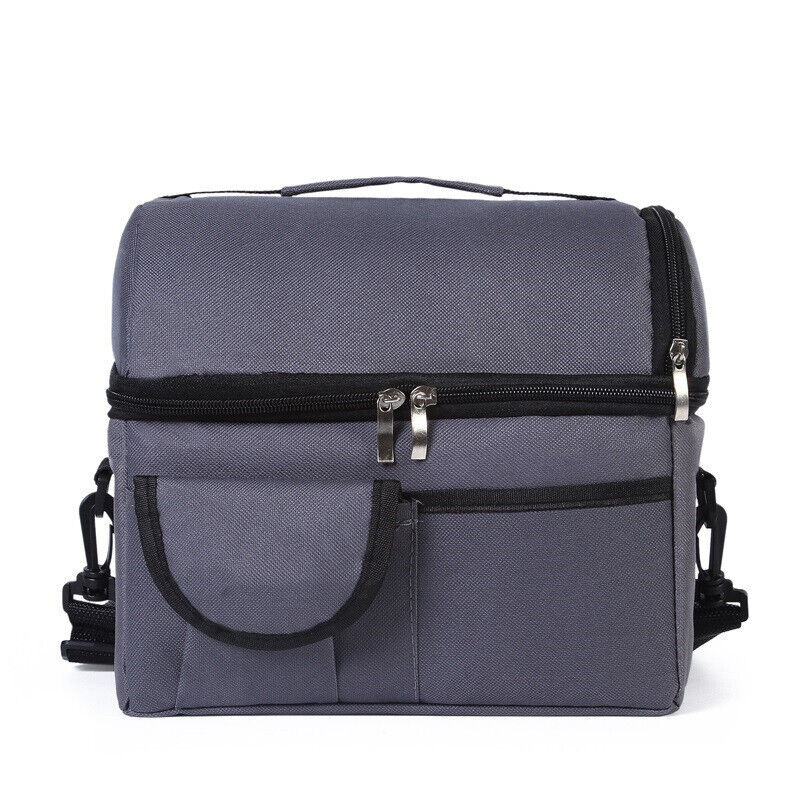 Insulation Pack Lunch Bag Double-layer Fresh-keeping Bag Picnic Pouch Ice Pack ಇ