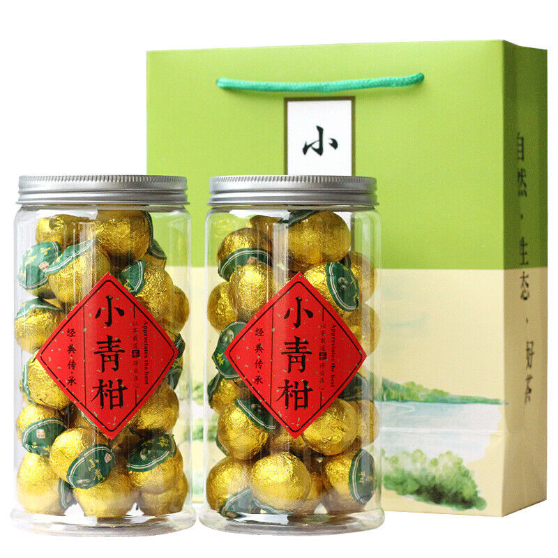 Chen Pei Raw Sun Puerh Tea Ripe Tea Small Green Orange Tea Leaf Tea Tin Gift Set