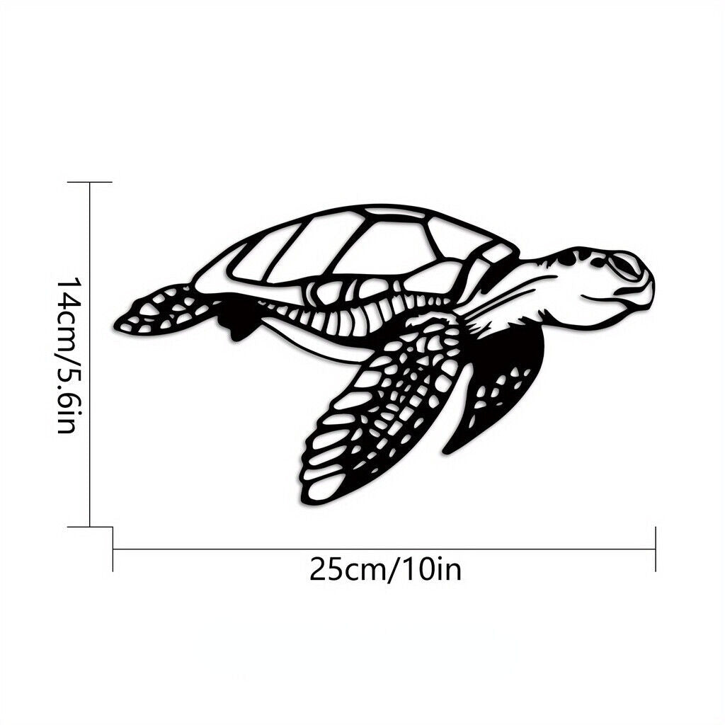 1pc Metal Sea Turtle Ornament, Beach Theme Decor, Art Decoration, Wall Hanging