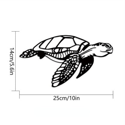 1pc Metal Sea Turtle Ornament, Beach Theme Decor, Art Decoration, Wall Hanging