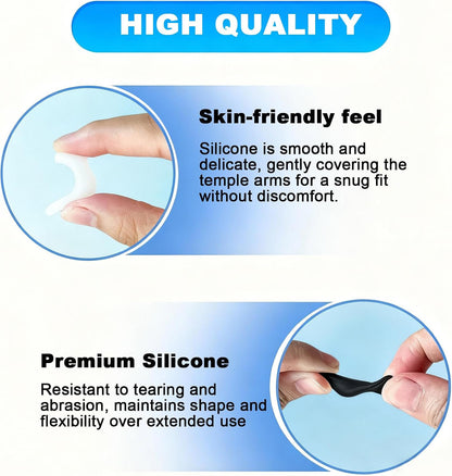 Eye Glasses Ear Grippers,Anti Slip Eyeglasses Ear Grips,Silicone Ear Hooks for S