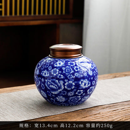 Ceramic Tea Caddy Travel Tea Canisters For Storage Tea Tea Box Storage Jars 250g