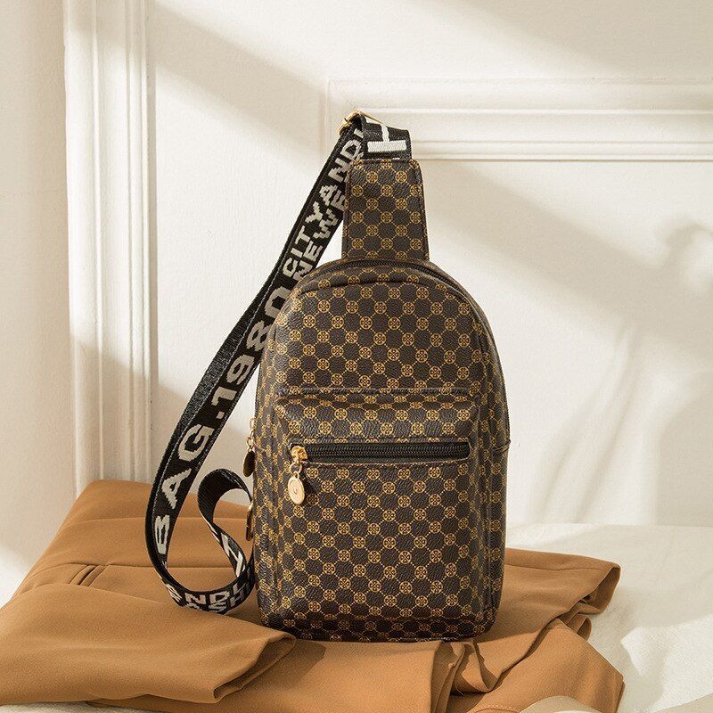 Polyester Bag Fashion Simple Crossbody Printed Chest Bag Set Shoulder Purse 1 PC