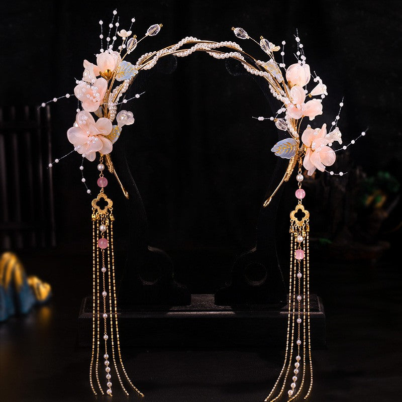 Exquisitely Chinese Ancient Princess Hair Crown Tassel Hairpin Hanfu Accessories