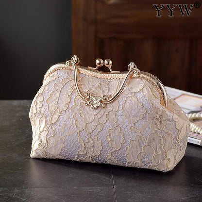 Satin Evening Party Bag Lace Purses Handbags Handle Handbag Womens Hand Bag