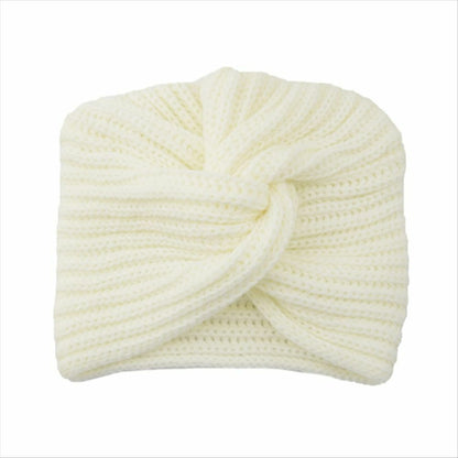 Turban Hats Women Knitted Cashmere Cross Wrap Head Hat Wool Knitting Bonnet Cap