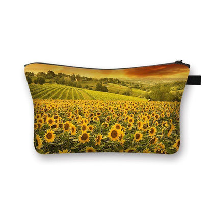 Woman Waterproof Makeup Bag Fashion Yellow Black Cosmetic Pouch Travel Organizer