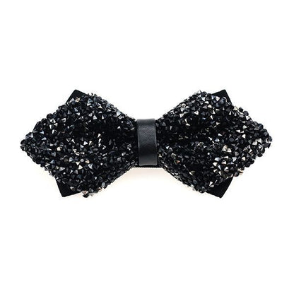 Men Bowtie Diamond Luxury Crystal Gem Tie Fashion Wedding Party Neckwear Banquet