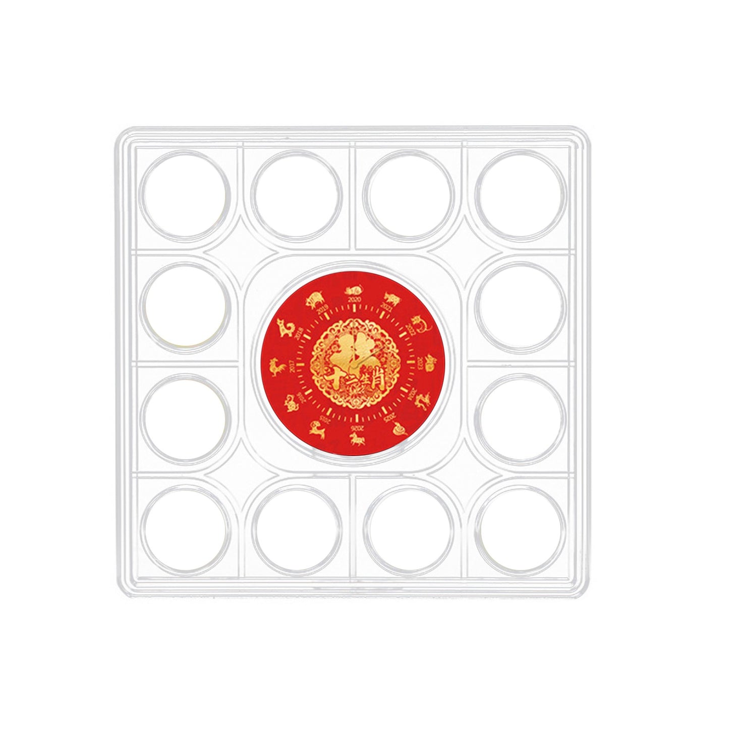 12 Coins Storage Box 27MM Commemorative Coin Display Holder Collection Case Box