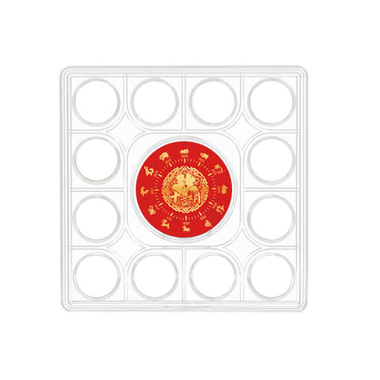 12 Coins Storage Box 27MM Commemorative Coin Display Holder Collection Case Box