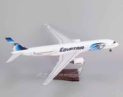 47CM 1:140 EGYPTAIR AIRBUS A350 Plane Aircraft Landing Gear Resin Airplane Model